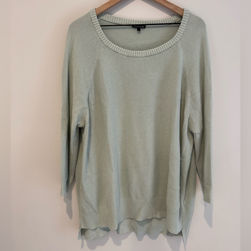 Warehouse Light Green Sweater Size‎ L